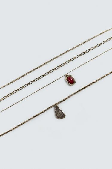 LOT DE 4 COLLIERS ASSORTIS - Or de Zara - Image 4