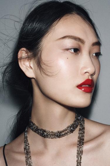 PACK OF 2 BEADED CHOKER NECKLACES - Grey by Zara