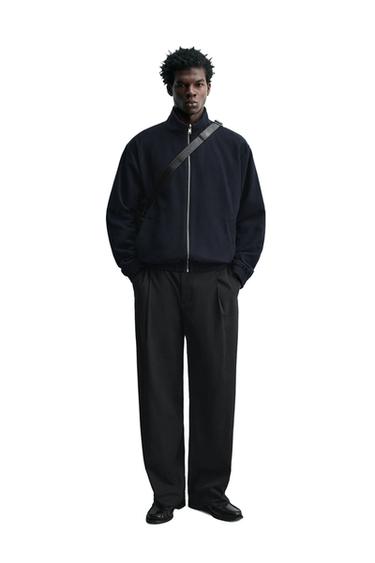 ЕКІ ЖАҚТЫ ЖҮН АРАЛАС БОМБЕР КҮРТКЕ - Күңгірт теңіз түсті Zara компаниясынан