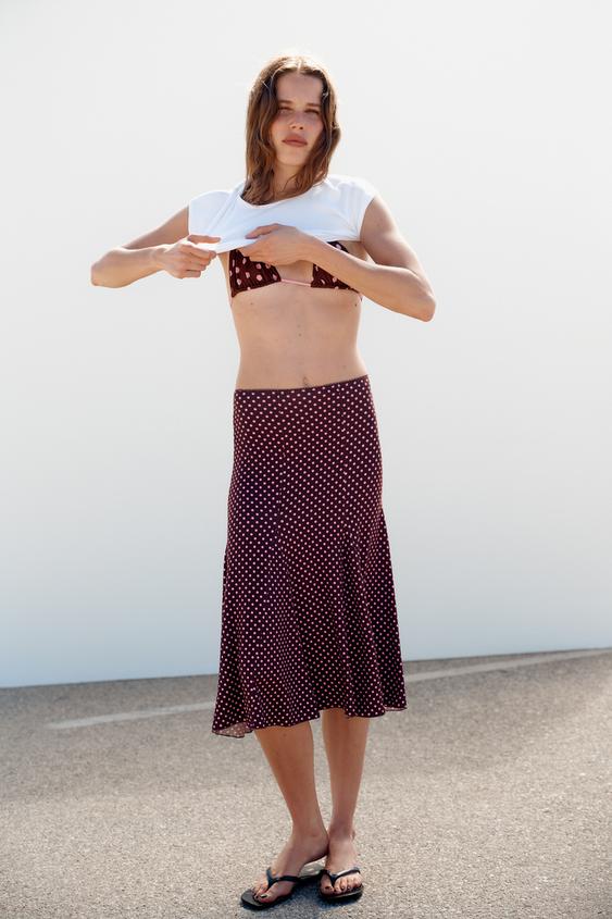 POLKA DOT MIDI SKIRT from Zara - $39.90