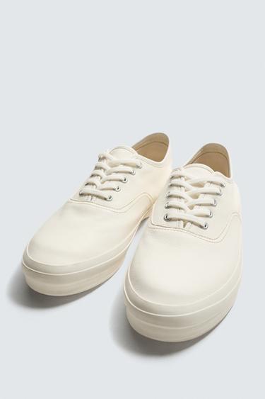 BASKET EN CUIR - Blanc de Zara - Image 4