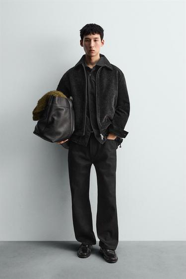 QUILTED CORDUROY JACKET - Black by Zara