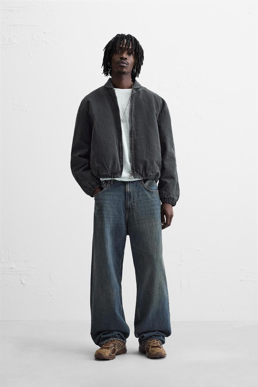 キルティング デニムジャケット - ブラック | ZARA Japan / 日本