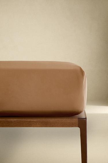 PERCALE FITTED SHEET | 30 CM HIGH (300 THREAD COUNT) - Mid-camel by Zara