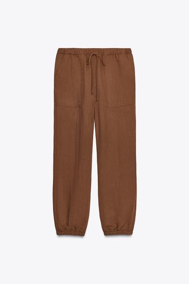FLUID JOGGERS - Chocolate by Zara