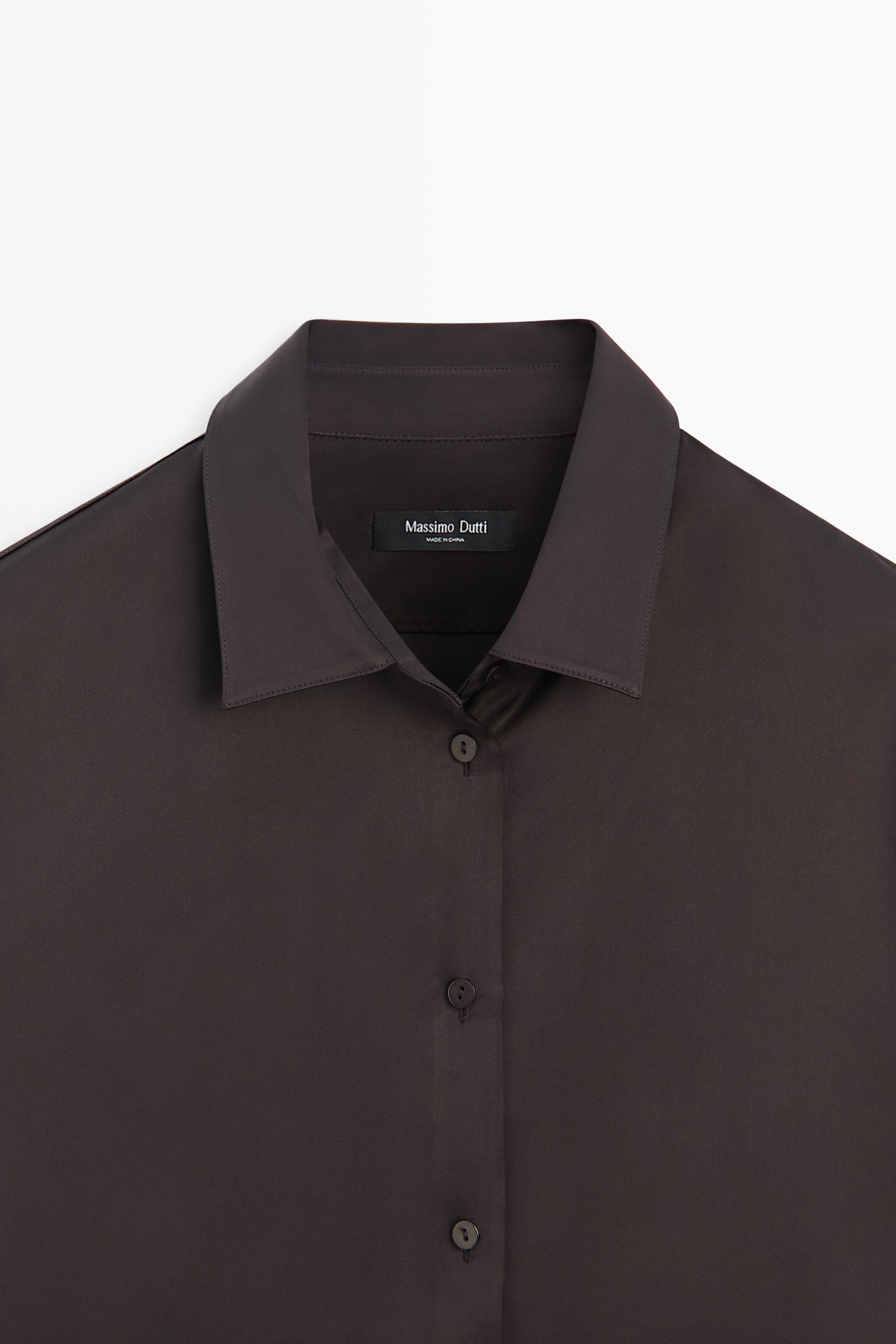 Flowing satin shirt