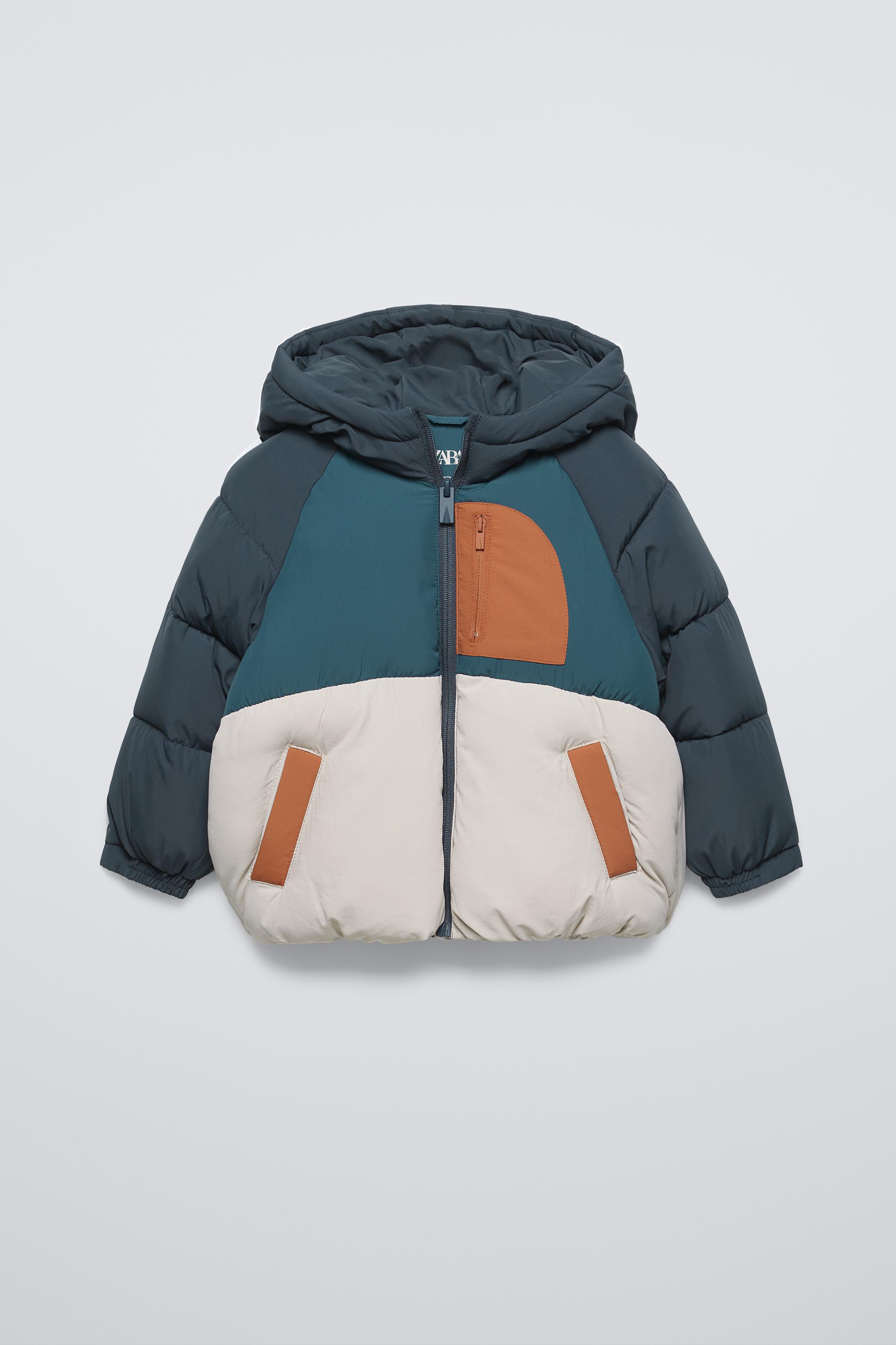 Colour block puffer jacket zara best sale