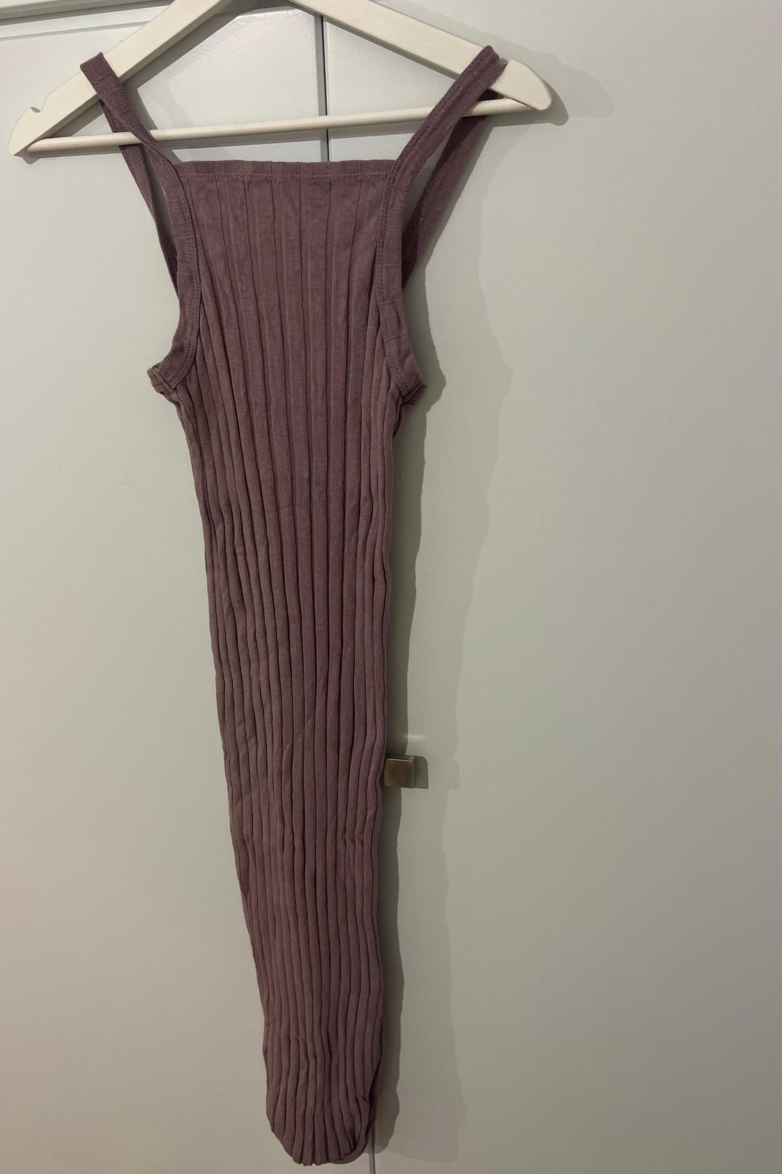 LONG RIBBED DRESS - Image 2