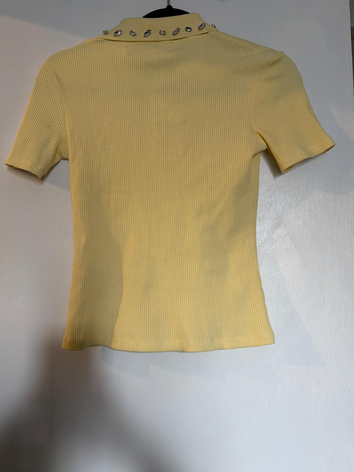 JEWEL COLLAR RIBBED POLO SHIRT - Image 3