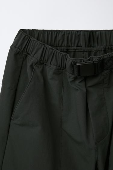 TECHNICAL WIDE LEG CARGO TROUSERS - Dark khaki by Zara - Image 3