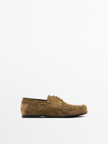 Zara Leather deck shoes - taupe brown