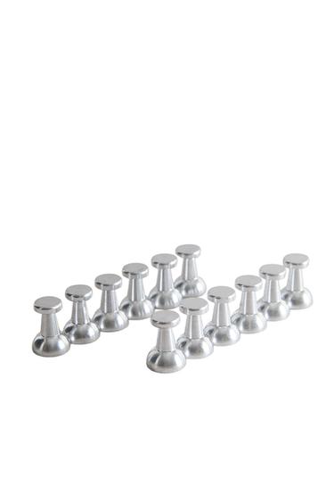 METALLMAGNET-SET (12ER-PACK) - Silber von Zara