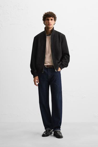 FAUX SUEDE JACKET - Black by Zara - Image 0
