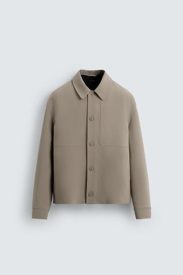 SOBRECAMISA BOXY FIT - Tostado claro de Zara