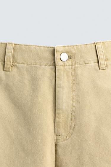 WASHED BALLOON FIT TROUSERS - Light yellow by Zara - Image 8