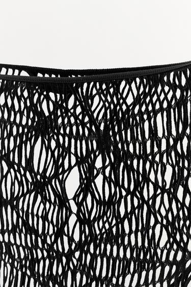 T-SHIRT SEAMLESS SEMI-TRANSPARENT LIMITED EDITION - Noir de Zara - Image 4