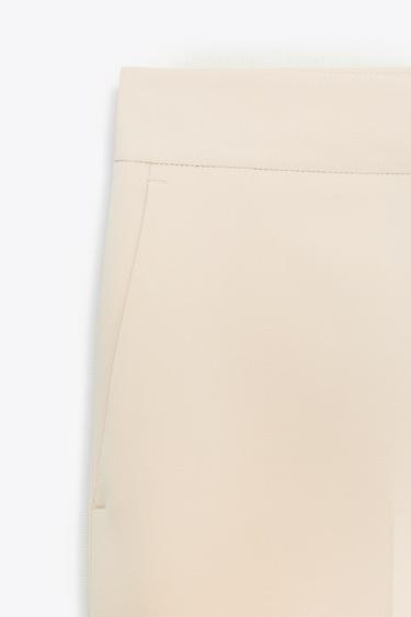 HIGH-WAIST STRAIGHT-LEG TROUSERS - Sand by Zara - Image 5
