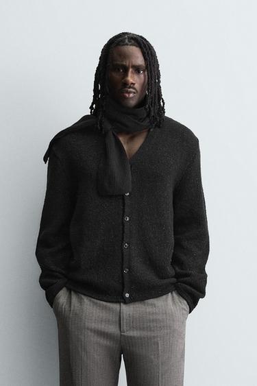CÁRDIGAN TEXTURA BRILLO - Negro de Zara