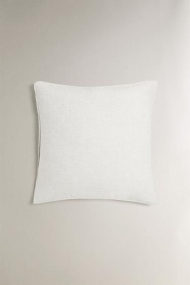 WASHED LINEN PILLOWCASE (160 GxM²) - White by Zara - Image 2