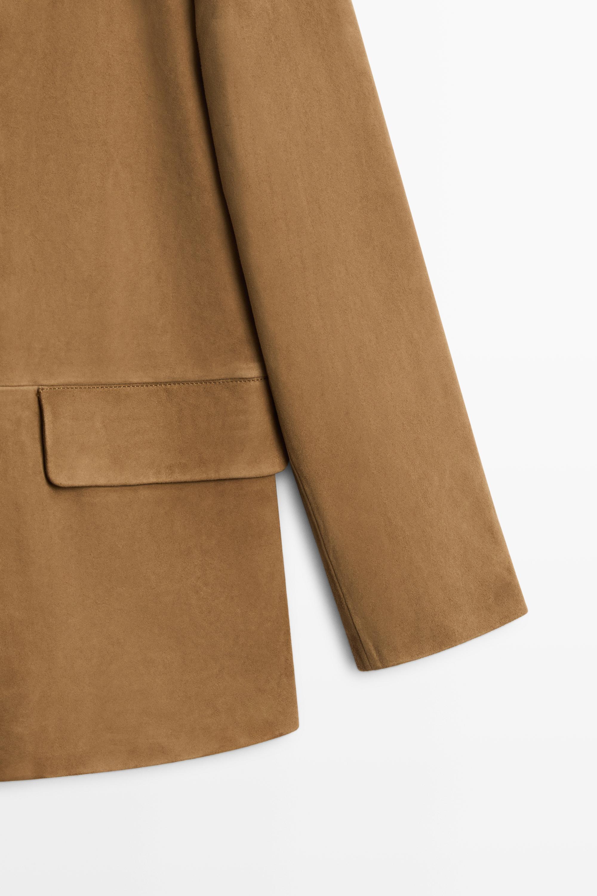 Blazer col en daim