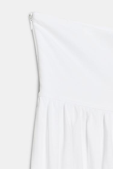 ROBE MIDI BIMATIÈRE - Blanc de Zara - Image 8