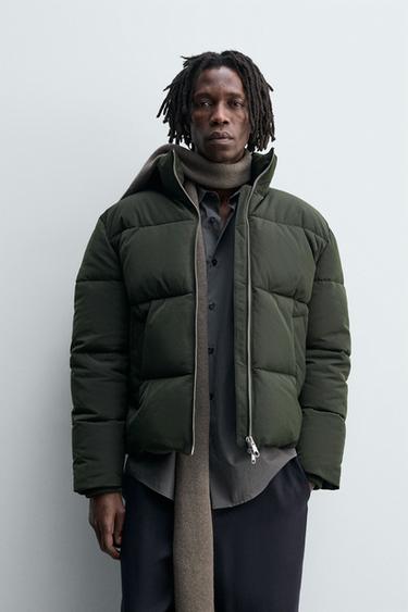 WATER-REPELLENT QUILTED JACKET - Dark green by Zara