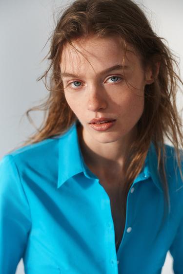 TRF MID-WAIST DENIM SHORTS - Dark indigo by Zara - Image 2