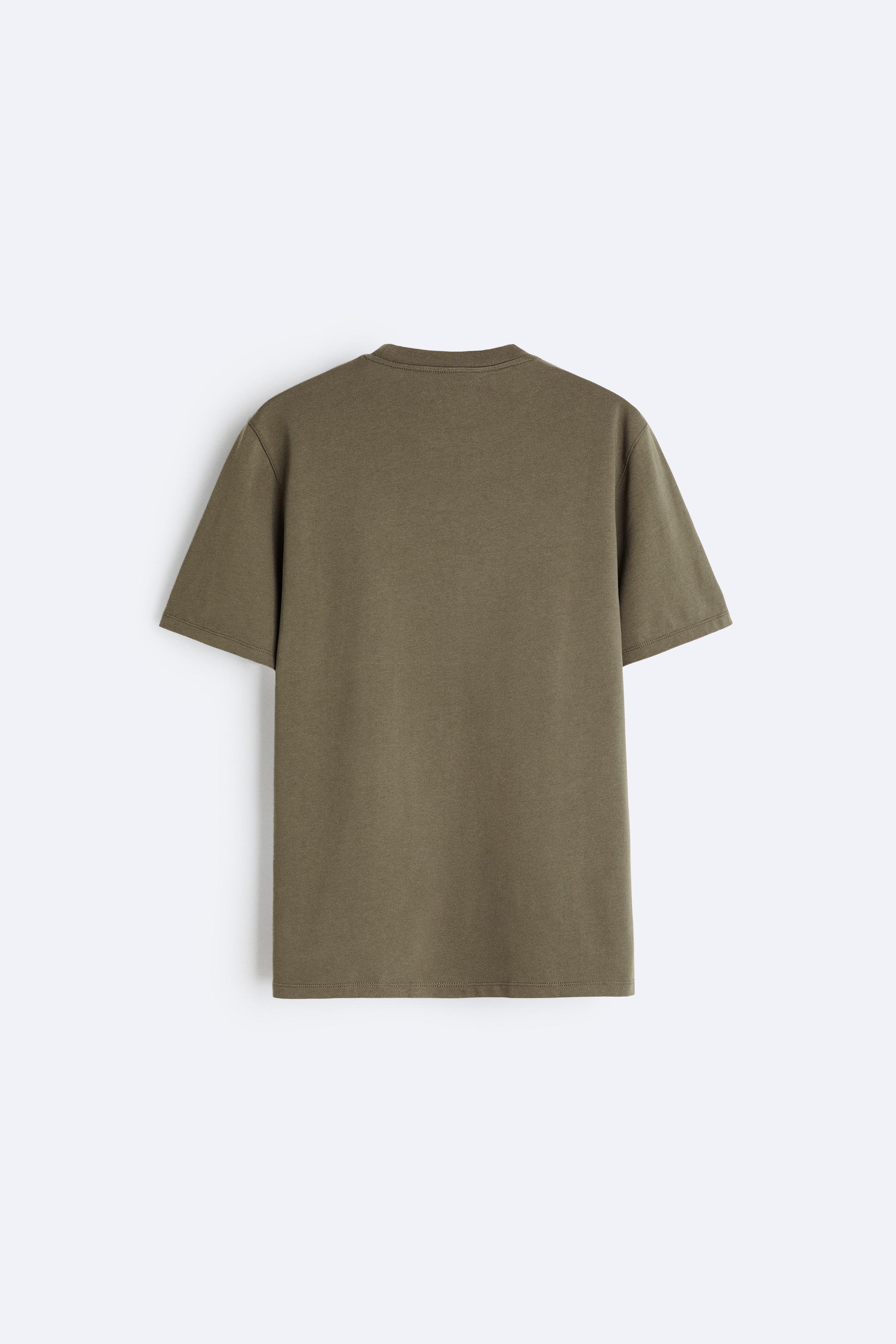 Khaki green t outlet shirt