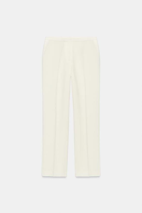 PANTALON DROIT - Écru de Zara - Image 4