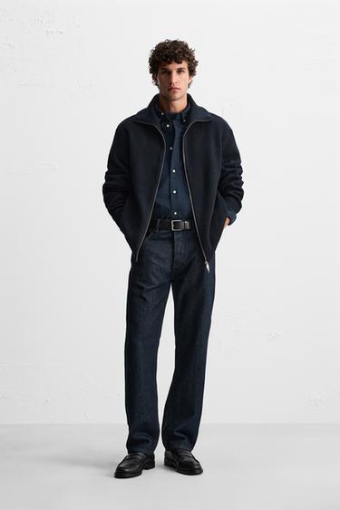 CARDIGAN COM ZÍPER - Azul-marinho da Zara - Imagem 0
