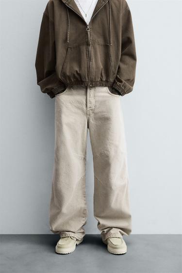 JEANS RELAXED FIT - Rosa-lavado da Zara