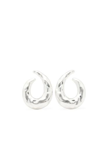 Boucles d’oreilles anneaux texturées - Argent de Zara