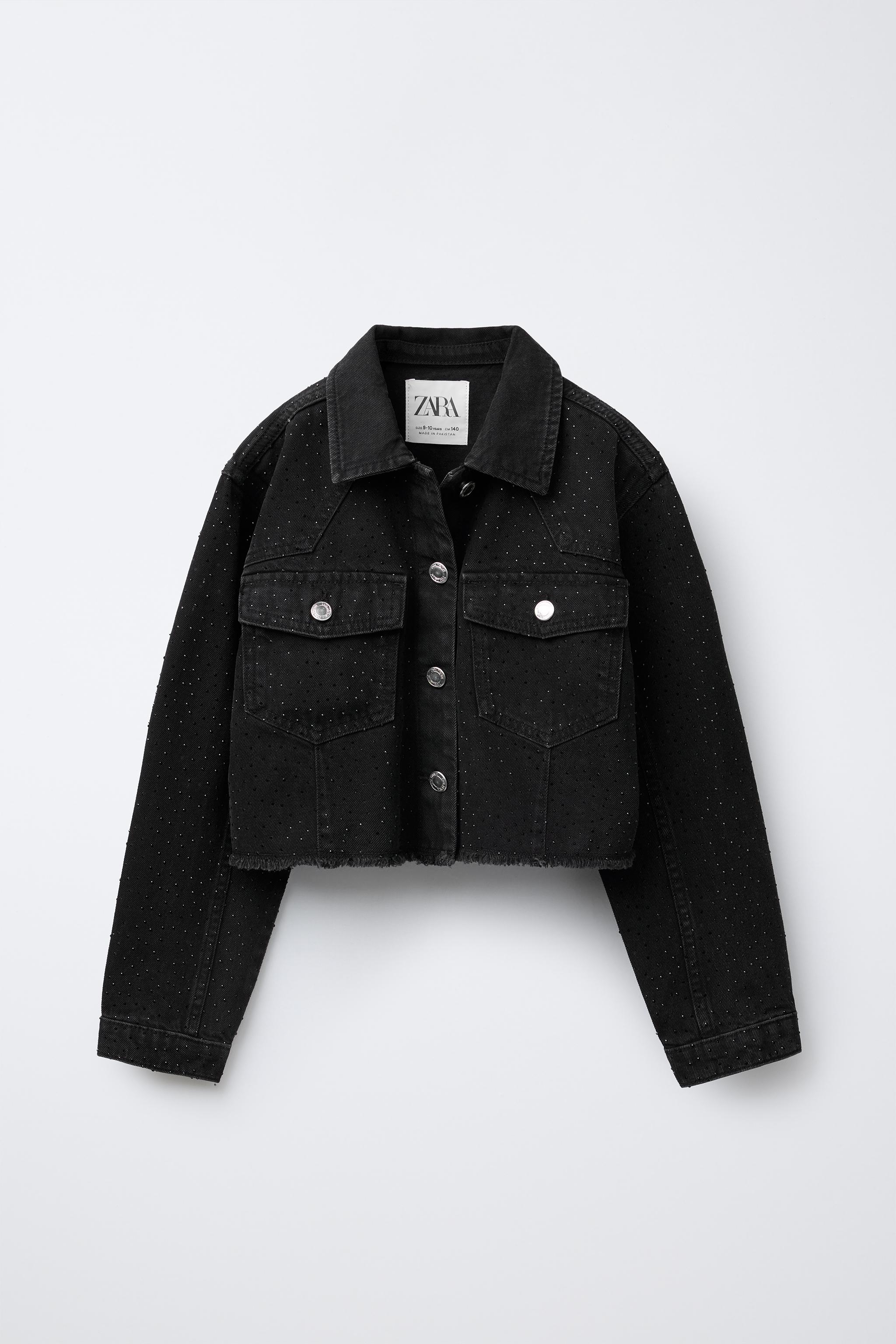 Zara- Regular Fit Denim Jacket in Black - House Of Shirts