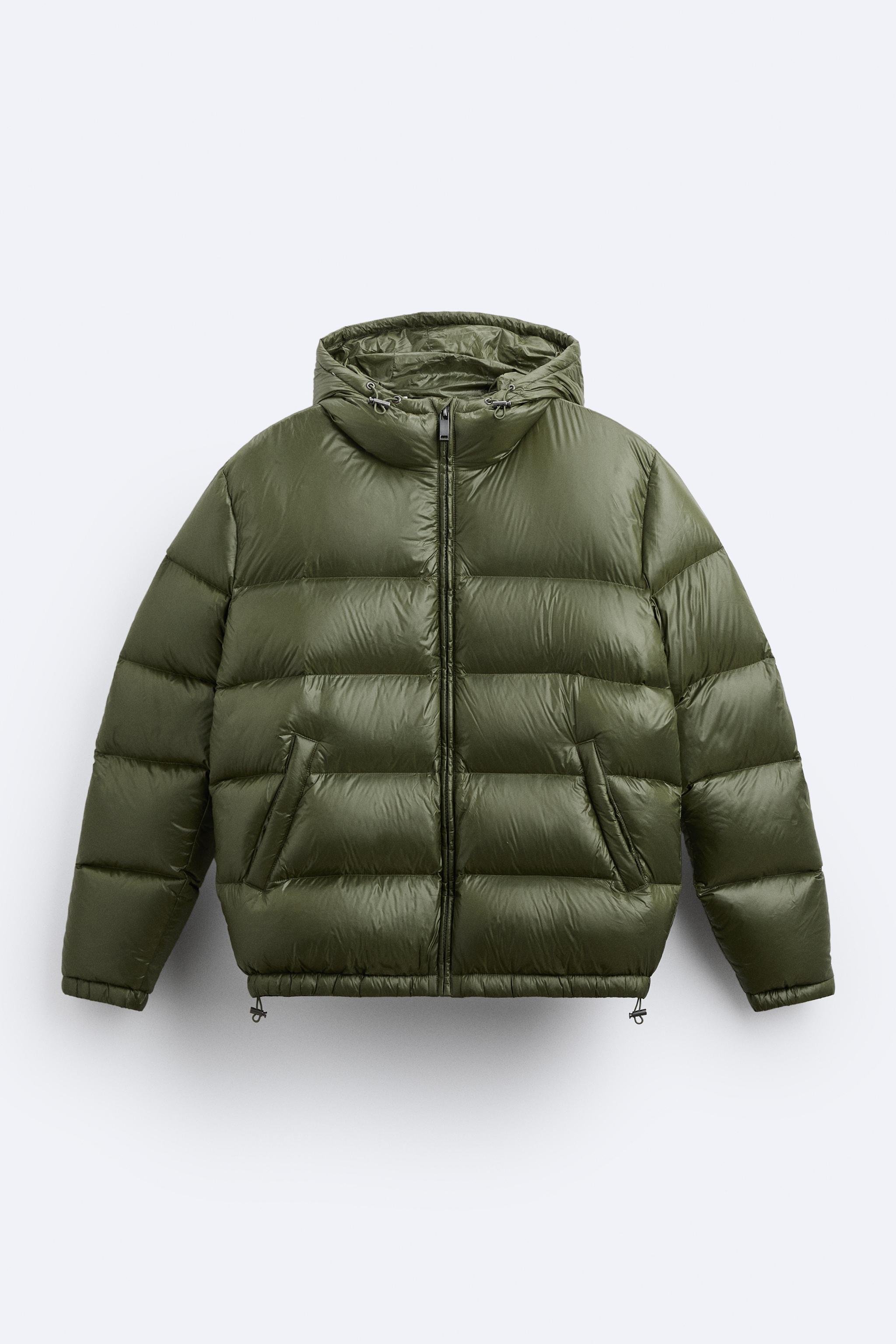 Shiny down store puffer jacket zara