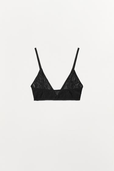 SEAMLESS LACE BRALETTE - Black by Zara - Image 4