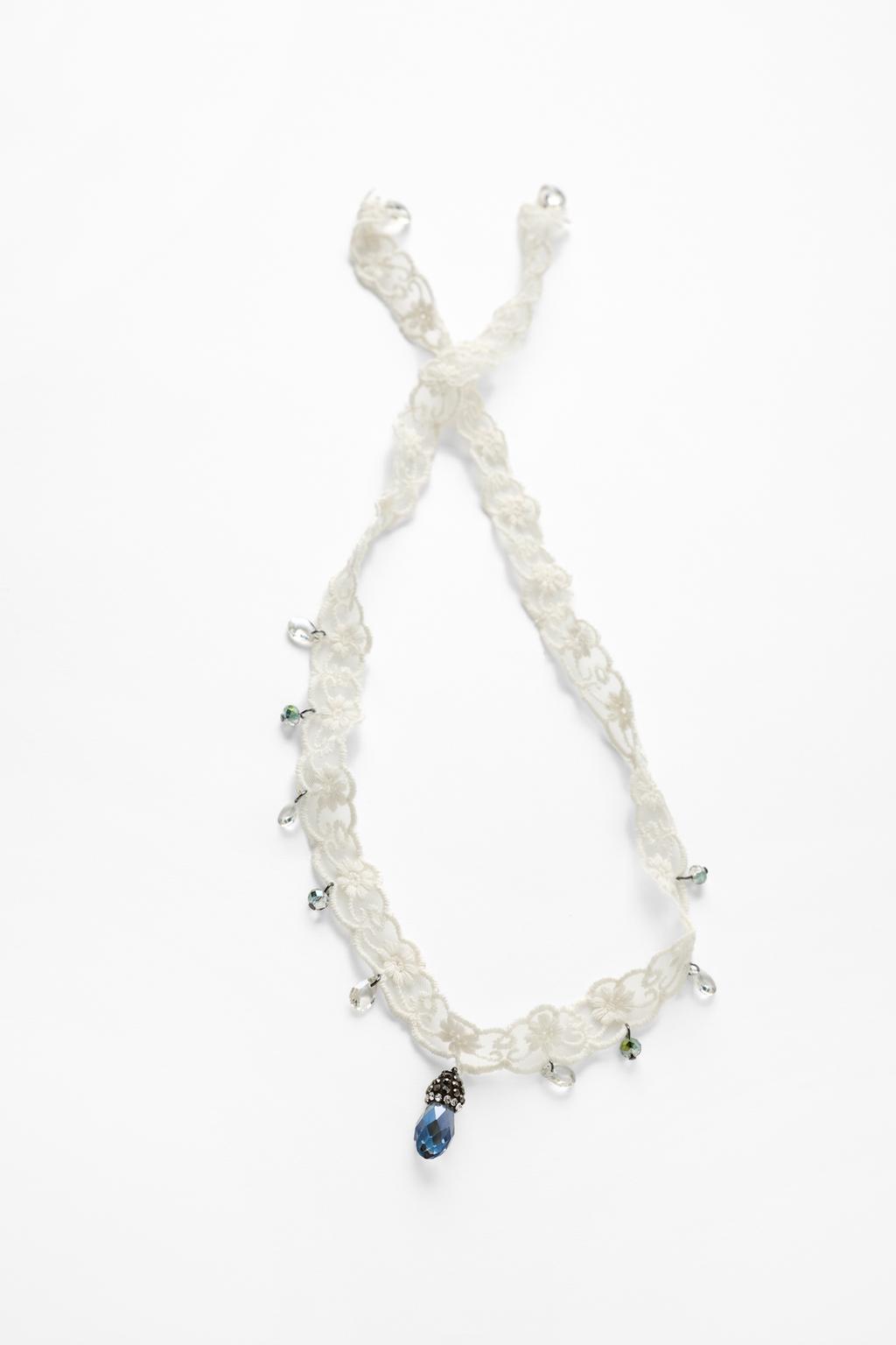 FABRIC JEWEL CHOKER NECKLACE