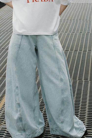 JEANS ZW COLLECTION BALLOON TIRO ALTOライトブルーZaraのJEANS ZW COLLECTION BALLOON TIRO ALTO - ライトブルー 
