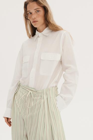 Zara LIMITED EDITION STRIPED PAJAMA PANTS - striped