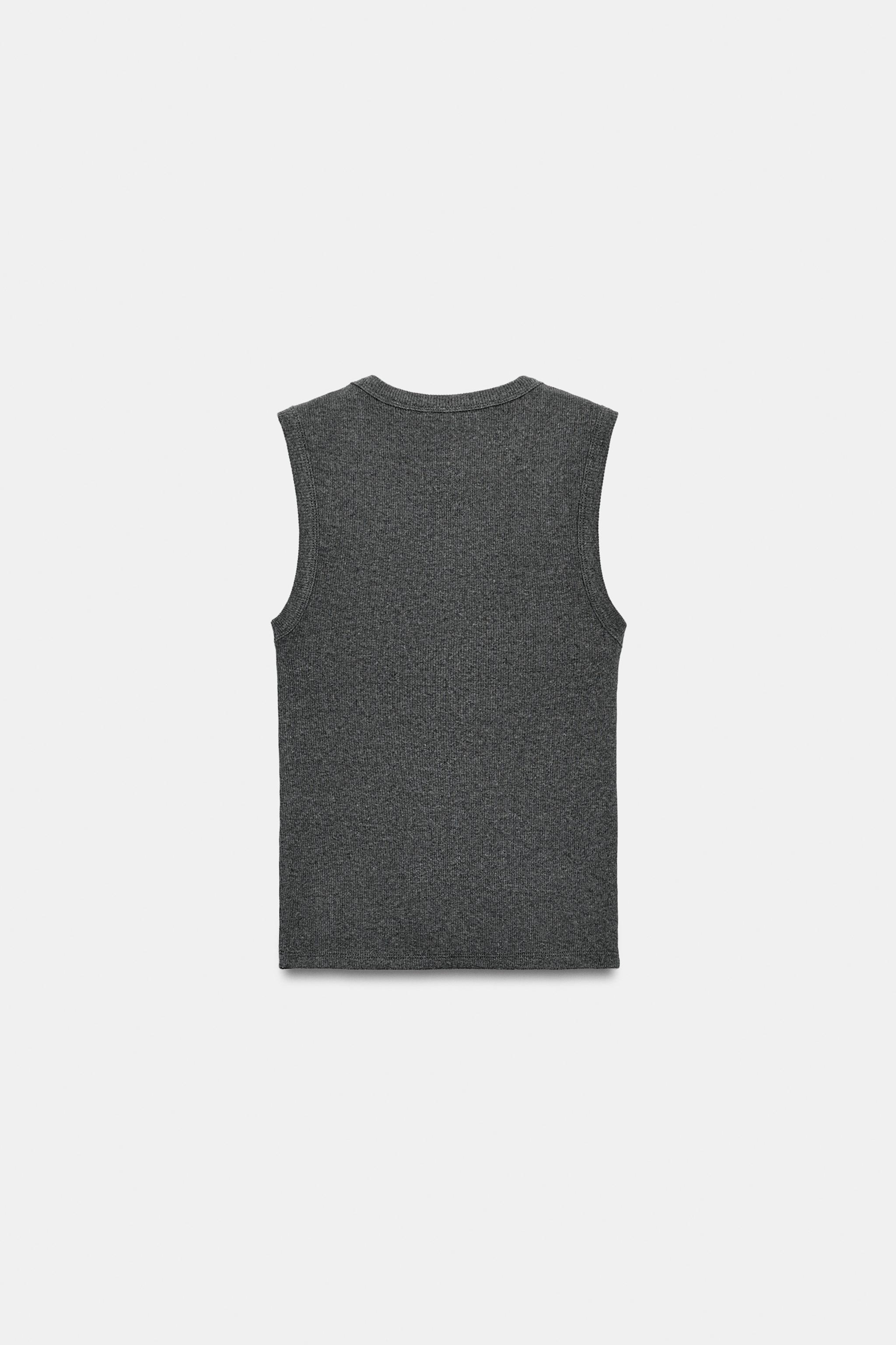Zara Fitilli Kolsuz Top görsel 7