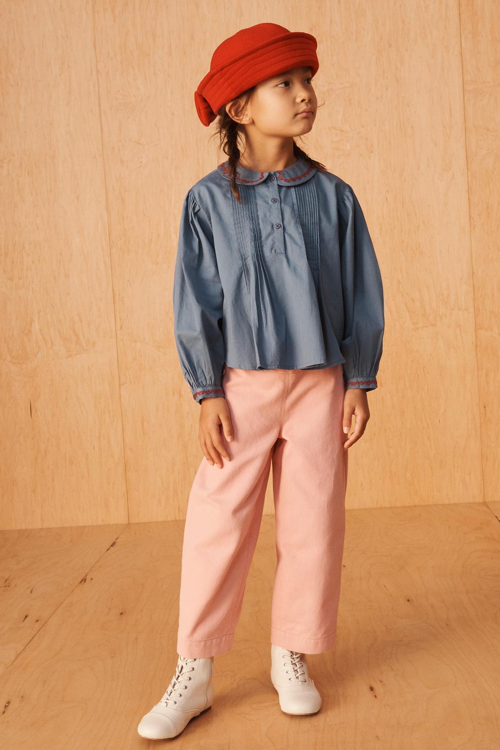 LIMITED EDITION PINTUCK EMBROIDERED BLOUSE