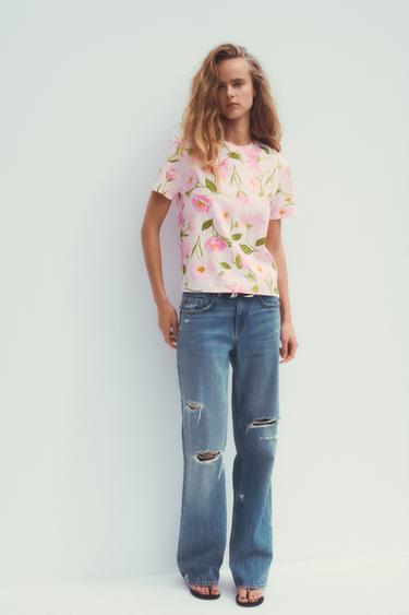 PRINTED T-SHIRT - Pink by Zara - Image 0