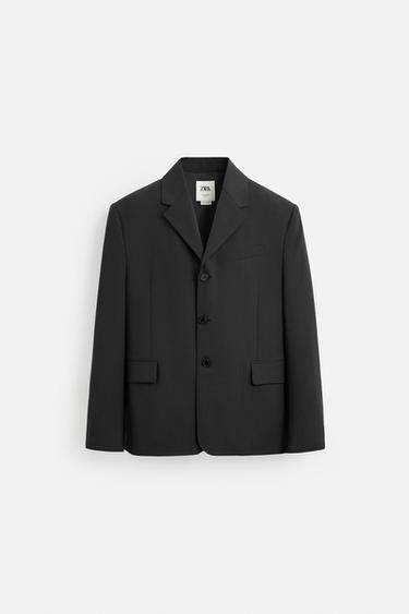 LIMITED EDITION WOOL SUIT BLAZER - Anthracite grey by Zara
