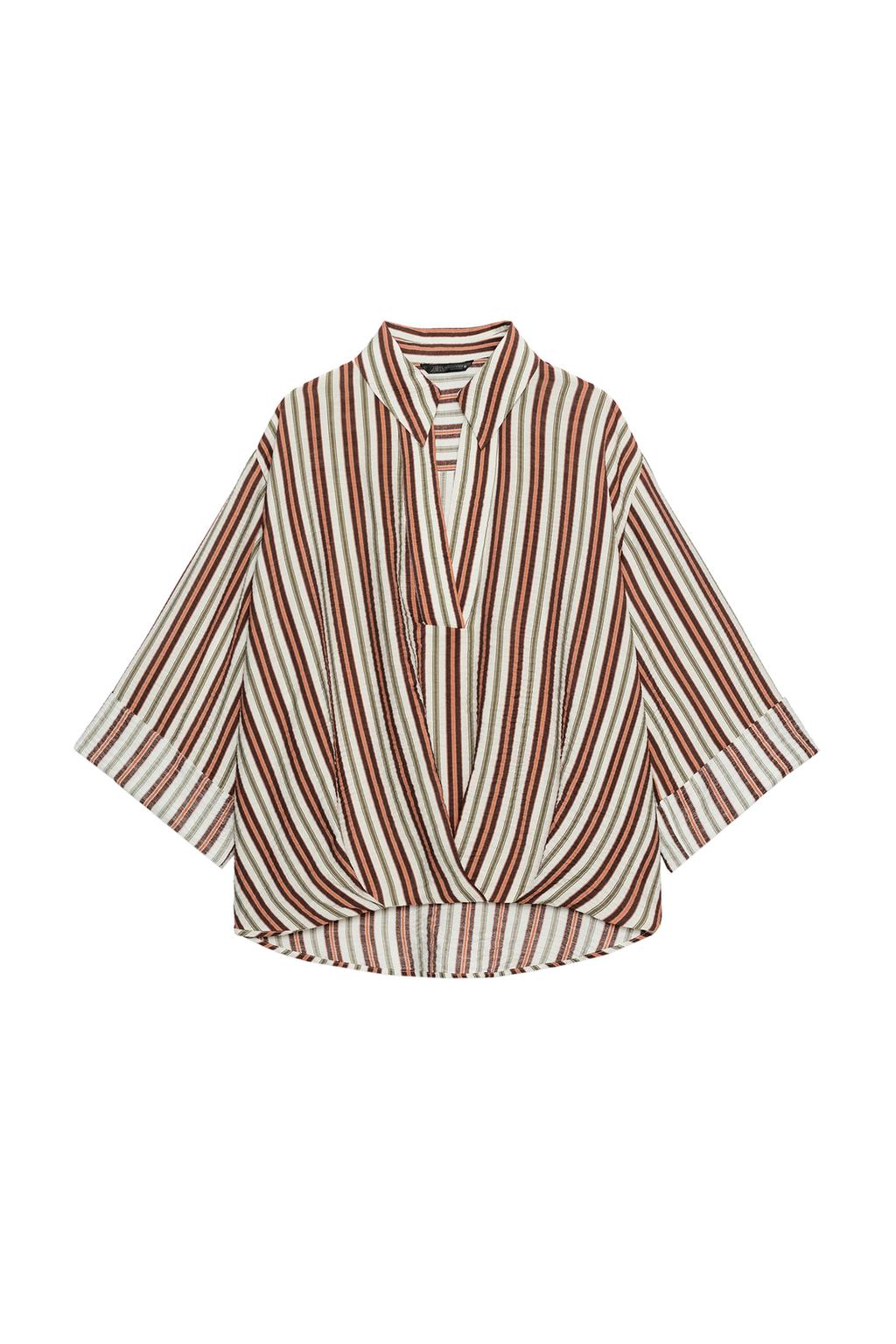 RUFFLED HEM STRIPED SHIRT - image 3