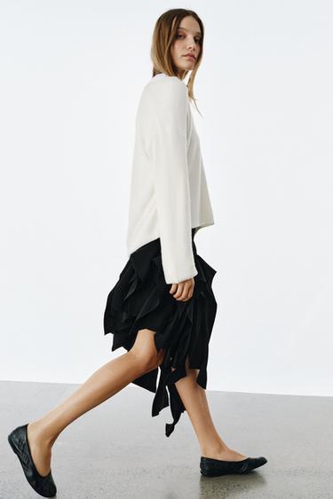ZW COLLECTION ASYMMETRIC SKIRT - Black by Zara - Image 6