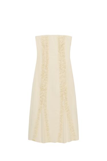 VESTIDO MIDI VOLANTES RELIEVE