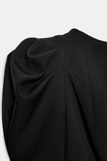 TOP MANCHES BOUFFANTES AVEC PERLES ET LACETS - Noir de Zara - Image 7