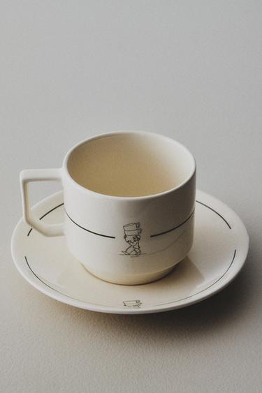 ŠÁLEK NA ČAJ A PODŠÁLEK - Bílá / Zelená od Zara