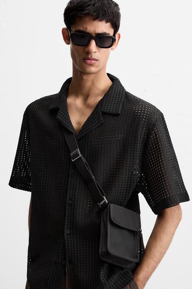NYLON CROSSBODY BAG - Black by Zara - Image 0