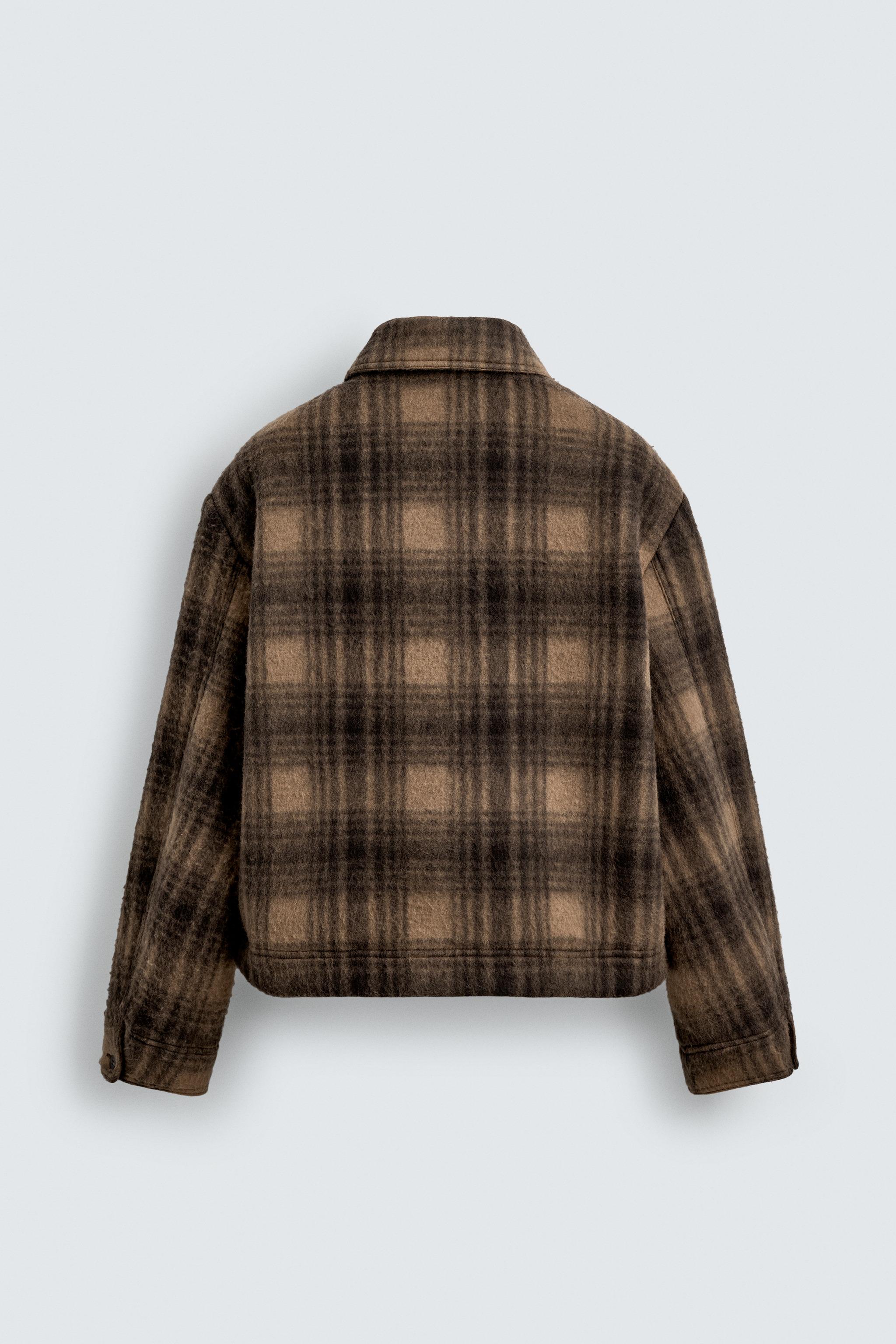 PLAID ZIPPER OVERSHIRT