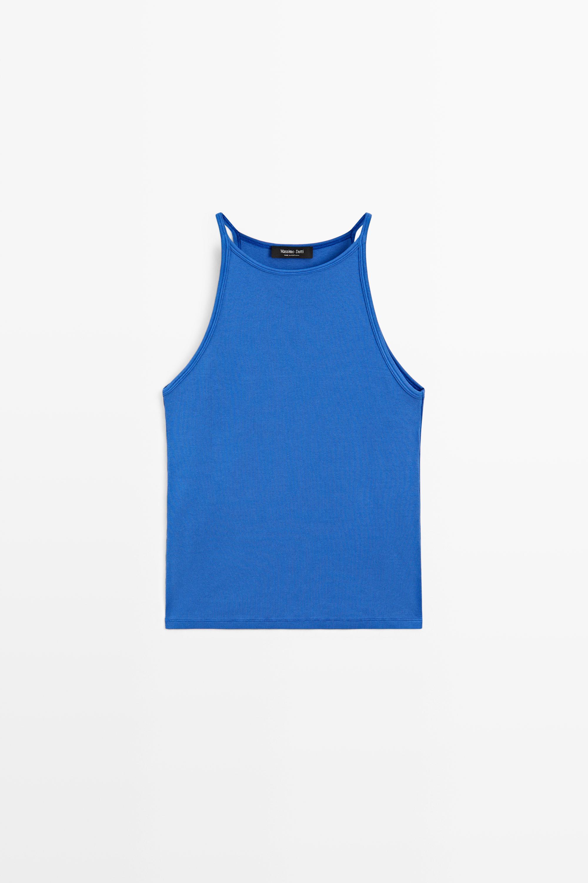 Cotton blend halter top